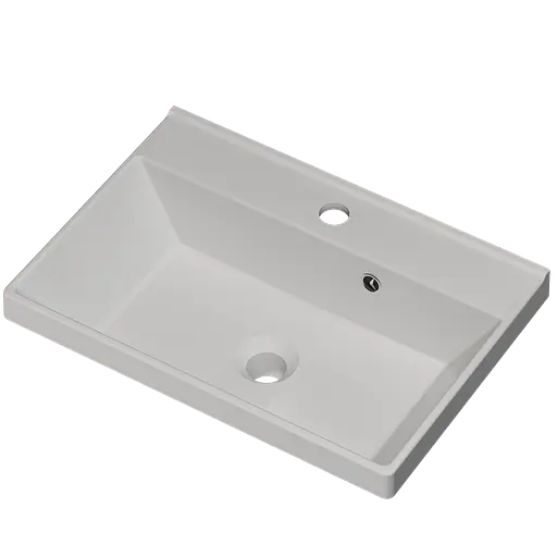 Раковина глянцева врізна Amidicon Rubicon 50 505x352 з литого каменю RUBICON_50_HL, Білий - фото 2