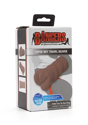 Мастурбатор Hidden Desire Bangers Super Wet Travel Beaver коричневый - фото 2