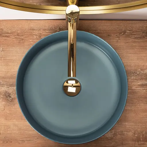 Умивальник Rea Ashley накладний REA-U4663, Синий - фото 5