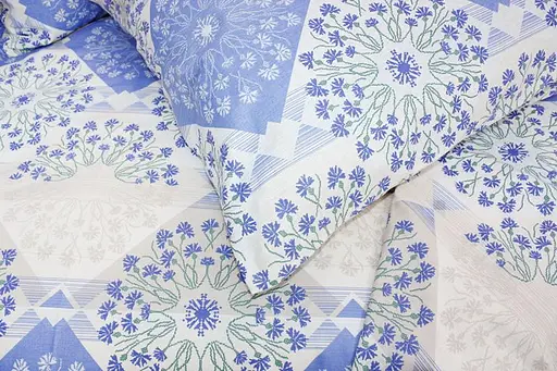 Полуторный постельный комплект бязь, хлопок синего цвета 327538 - фото 2