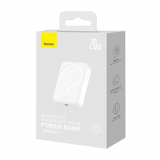 Повербанк Baseus Magnetic Mini 20000 mAh 20W White (PPCXM20) - фото 4