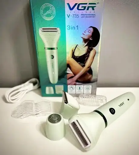 Жіночий епілятор 3 в 1 VGR V-735 акумуляторний зелений - фото 4