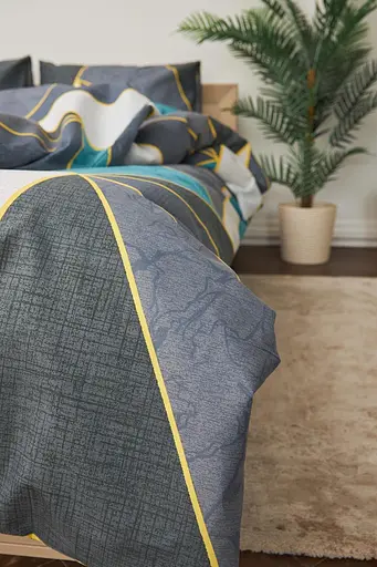 Комплект постельного белья Moon&Star King Size 220x240 наволочки 4х50х70 Triangles Микросатин Premium - фото 3