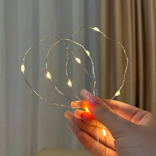 Світлодіодна гірлянда Роса 200 метрів тепле біле світло білий провід 2000 LED 8 режимів з пультом - фото 4