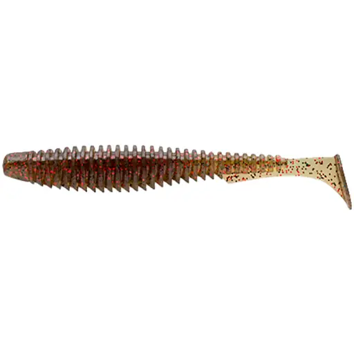 Силікон FishUP U-Shad 3.5" #045 - Green Pumpkin/Red & Black (8 шт/уп)