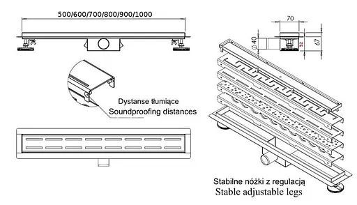 Душовий канал Rea Greek 100 см REA-G0405 - фото 3