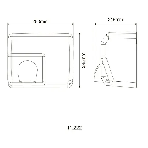 Сушилка для рук HOTEC 11.222 Stainless Steel - фото 5