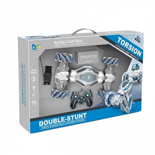 Радіокерована машина-трансформер DH 666-79 B, 360°, акум. 3.7V, браслет 2.4G, роликові колеса, зміна корпусу, Біла - фото 2