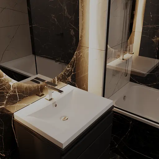 Раковина глянцева врізна Amidicon Liza 60 600x480 з литого каменю LIZA_60_HL, Білий - фото 8