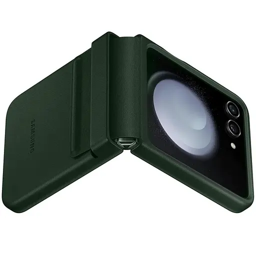 Шкіряний чохол Leather Case (AAA) для Samsung Galaxy Z Fli5 Green - фото 3