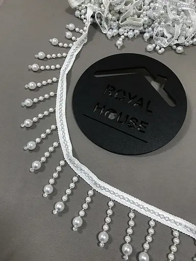 Бахрома белая жемчужная Elit - фото 4