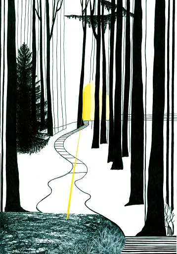 Поміж дерев якийсь жовтавий промінь... Володимир Дячун. 27 незабутніх поезій. Анна Клочко. 17 самобутніх ілюстрацій - фото 4