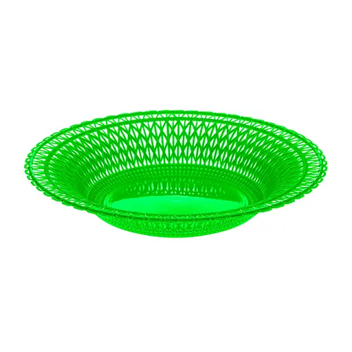 Фруктовниця пластикова кругла тарілка підставка для фруктів Ø 28 см Зелений 87876 - фото 2
