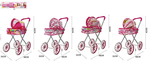 Коляска Мікс квіточки, YZ918-5/6/7/13/4 - фото 2