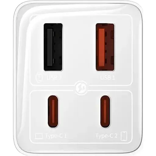 Сетевое зарядное устройство Baseus GaN6 Pro White (P10162701213-00) [127640] - фото 2
