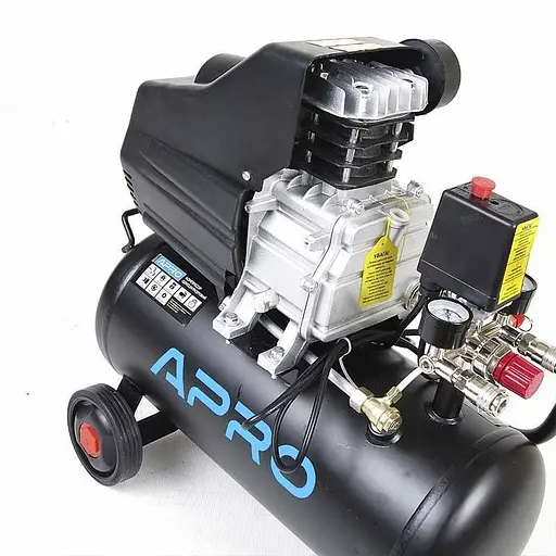 Компресор одноциліндровий Apro OFD-24 1,5кВт 205л/хв 24 л 2 крана 30412 - фото 6