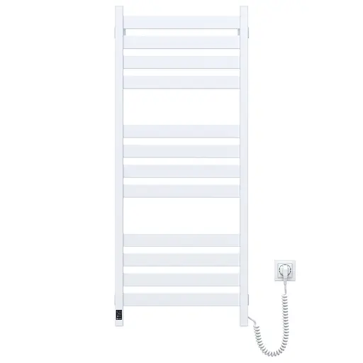 Электрический полотенцесушитель Navin Largo 500x1200 Sensor правостороннее с таймером, белый бархат 12-028153-3680, Белый матовый, Правое, Электронный - фото 2