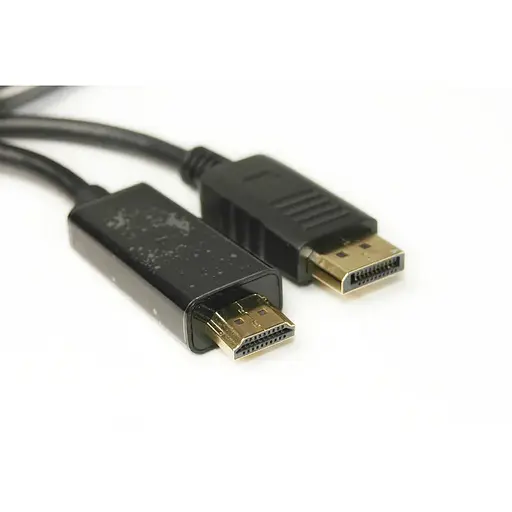 Видео кабель PowerPlant DisplayPort (M) – HDMI (M), 1.4V, 30AWG, 4Kx2K, 1.8м (односторонний)