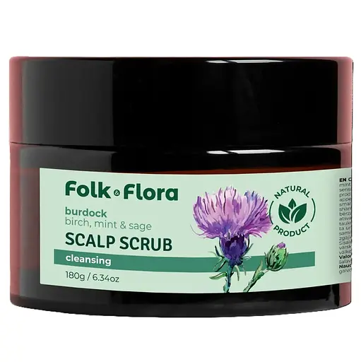 Скраб для шкіри голови Folk&Flora Реп'ях 180 г