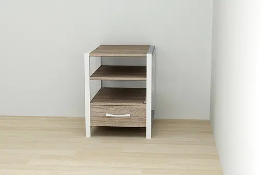 Тумба універсальна Ferrum-decor Вів'єн 1/1 50x41x40 білий ДСП Дуб Сонома Трюфель 16мм (FRD-104149)