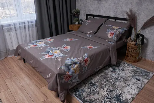 Комплект постельного белья Moon&Star Бязь Gold Люкс Flowers Wod семейный 160х220х2 наволочки 2х70х70 - фото 1