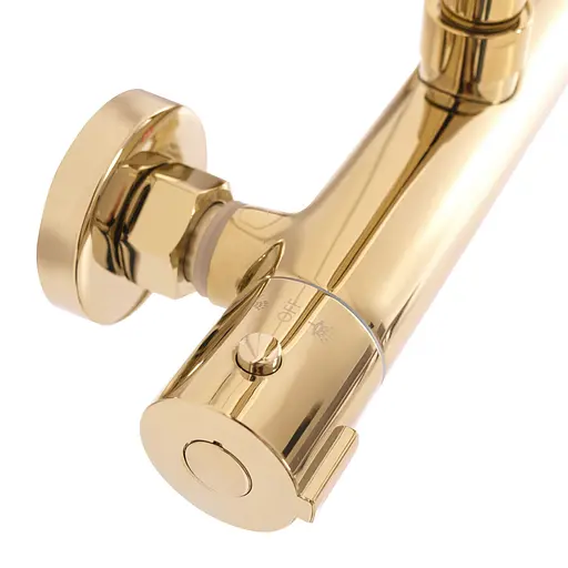 Душовя система Rea Bliss з термостатом gold REA-P8806, Золотий - фото 10