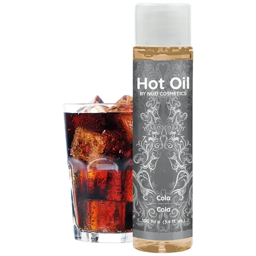 Їстівна масажна олія Nuei Hot Oil зігріваючий ефект для масажу і грайливих поцілунків Кола 100 мл