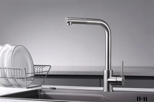 Змішувач для кухні Imex S316 з висувним виливом нержавіюча сталь GCE006/AC Нержавіюча сталь - фото 2