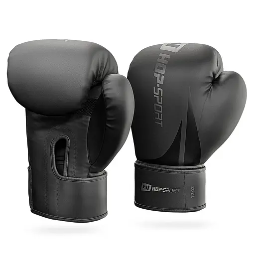 Боксерські рукавиці Hop-Sport HS-BG12 12oz чорні - фото 2
