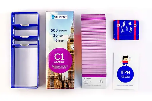 Настільна гра English Student Картки для вивчення англійської мови English Student Advanced C1 (укр.) (39122624) - фото 6