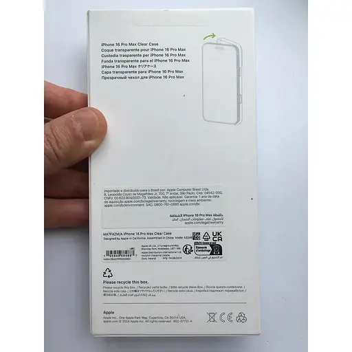 Оригинальный прозрачный чехол Apple Clear Case with MagSafe для Iphone 16 Pro Max (6.9") Clear MA7F4ZM/A - фото 4