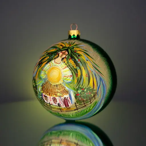 Ялинкова прикраса Різдвяні історії Оберіг життя куля скло (4820001154672) - фото 2
