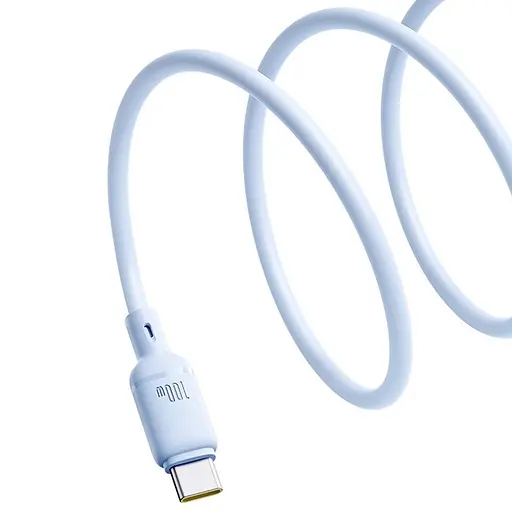 Дата кабель Baseus Silky Series OS Fast Charging Type-C to Type-C 100W (1m) (P10377704) Galaxy Blue - фото 2