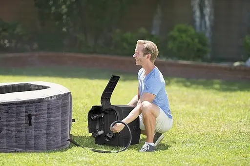 Басейн-джакузі надувний Intex з гідромасажем на 1098 л сірий (28452) - фото 6