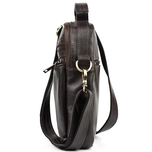 Кожаная мужская сумка через плечо TARWA 28х20х8 см sum0025708 - фото 5