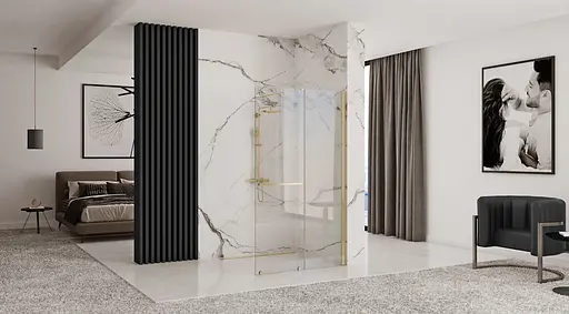 Душевая стенка Rea Cortis 120 gold REA-K8485 - фото 4