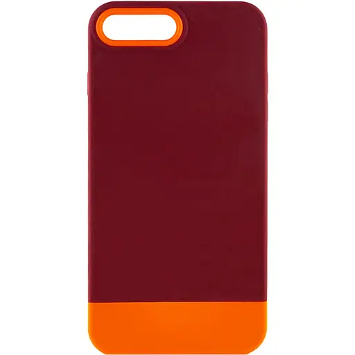 Чехол TPU+PC Bichromatic для Apple iPhone 7 plus/8 plus 5.5 Brown burgundy/Orange