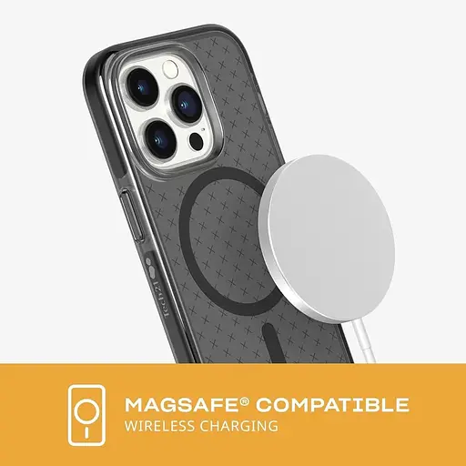 Оригинальный противоударный силиконовый чехол Tech21 Evo Check MagSafe для iPhone 14 Pro Max Black (T21-9857) - фото 3