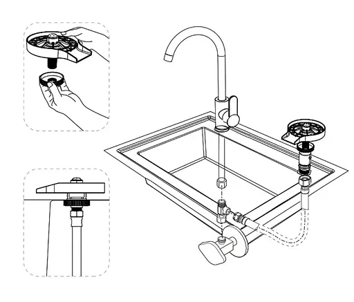 Чорна портативна мийка склянок для кухонної раковини Nett MB-33 - фото 7