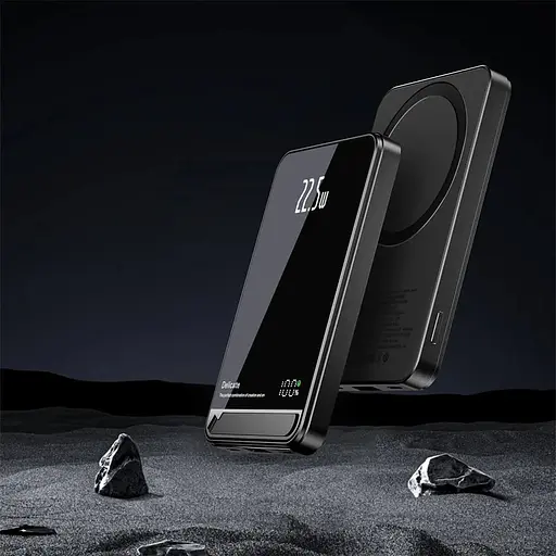 Повербанк MagSafe Delicate Powerbank с беспроводной зарядкой для iPhone магнитный 10000 mAh 20W Black - фото 8