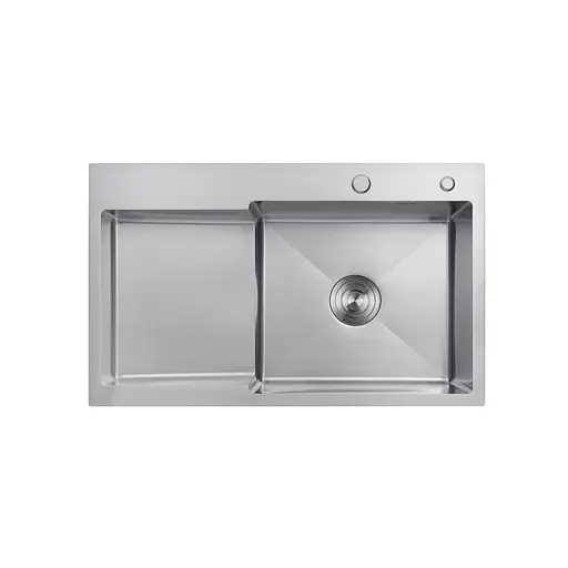 Кухонна мийка Kroner KRP Gebürstet - 7848RHM (3.0/1.0 мм) CV030022, Нержавіюча сталь - фото 1