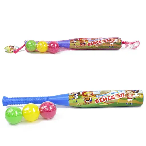 Спортивная игра Бейсбол Mtoys 10130, 1 бита, 3 шарика - фото 1