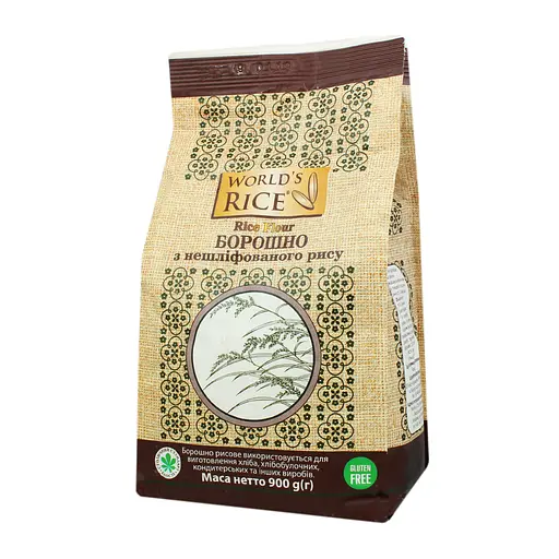 Борошно з нешліфованого рису World's Rice 900 г - фото 2