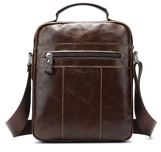 Сумка кожаная мужская Vintage 23х26х6 см sum0012334 - фото 8