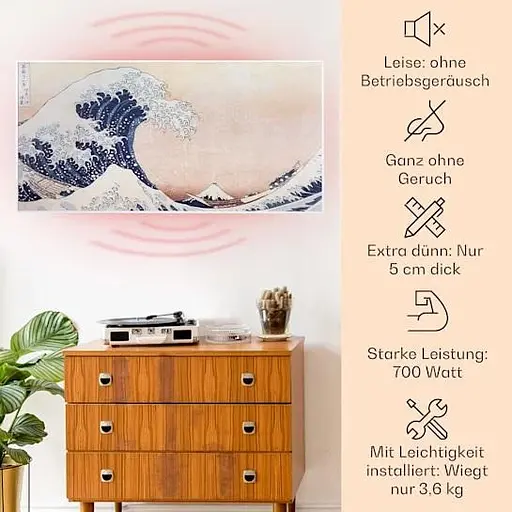 Инфракрасный обогреватель Klarstein Wonderwall air art умный до 14 м² (10035130) - фото 7