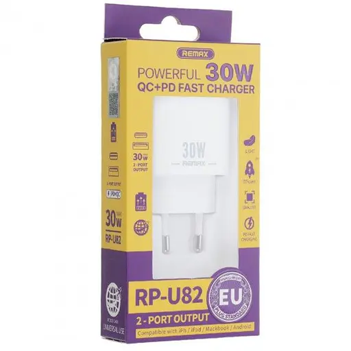 Зарядное устройство для Remax RP-U82 быстрый блок 30W - фото 2