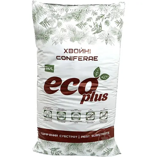 Торфяной субстрат Eco Plus Хвойные 50 л (000018997) - фото 1