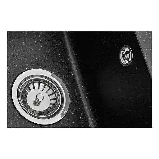 Кухонна мийка Zerix ZS-6250S-03 Black ZX4588, Чорний матовий - фото 3