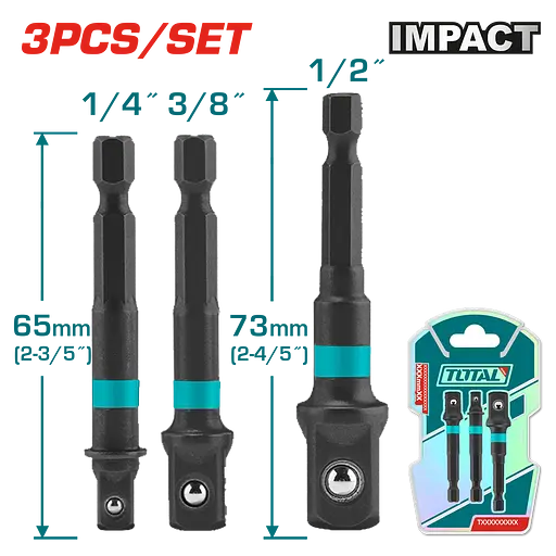 Набор переходников Total 1/4", 3/8", 1/2" (TAC273651)