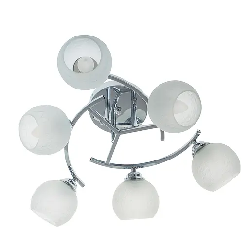 Люстра стельова Brille в спальню E27 60W CH (LK-625C/6)
